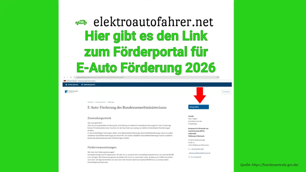 Online Bafa Antrag E-Auto Förderung Link zum online BAFA Antrag E-Auto Förderung und Schritt für Schritt Anleitung
