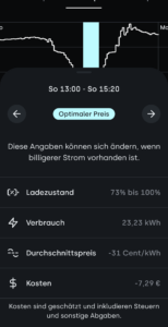Smart Charging Smart Charging Tibber App negative Stromkosten E-Auto Ladevorgang