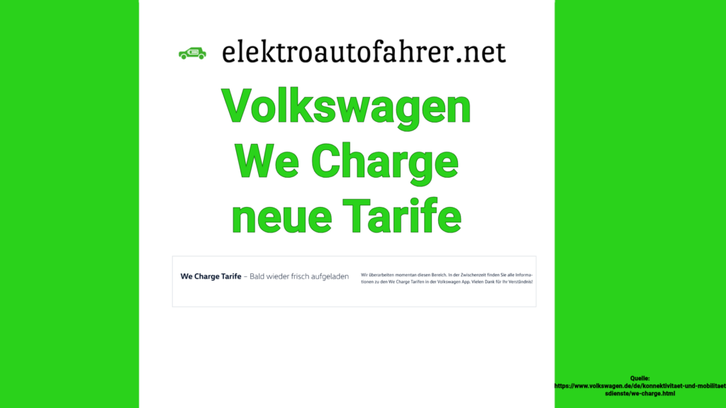 Die VW Ladekarte erhält neue We Charge Tarife. Entdecke bald aktualisierte Preise direkt in der Volkswagen App.